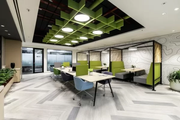 energy efficient lighting and technology for office interior