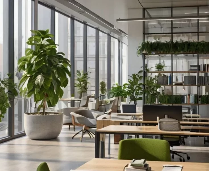 modern biophilic office decor