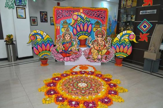 Unique Diwali Rangoli Decoration Brighten Up the Office Space