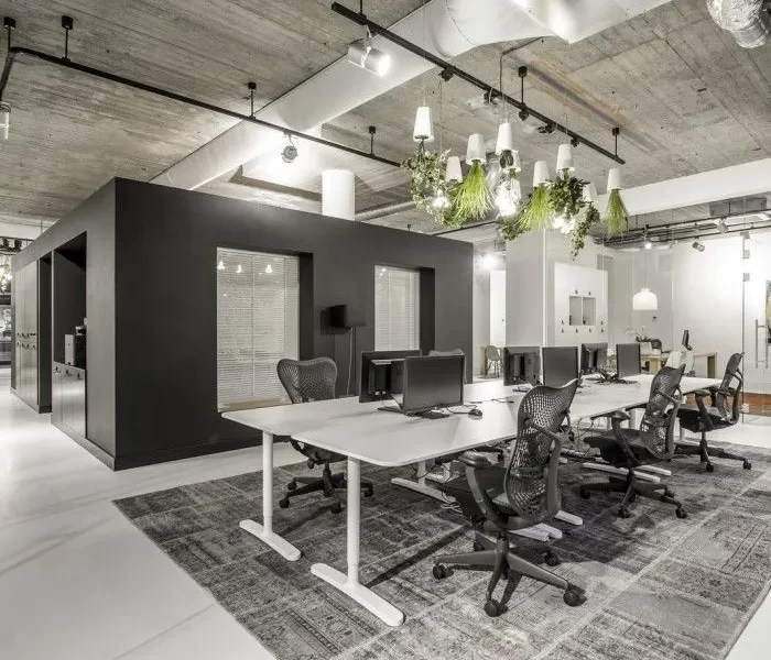 Grey themed office