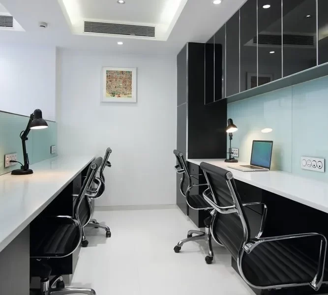 Neutral tone office space