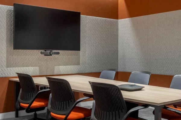 Orange Color themed meeting room