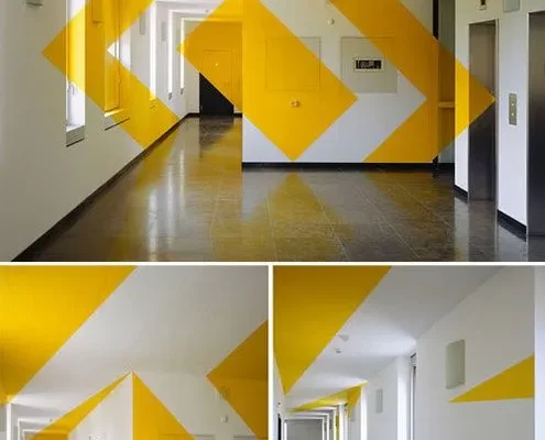 Square illusion wall design