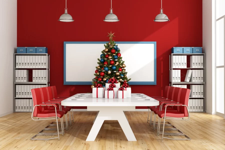 Conference Room Christmas Decor