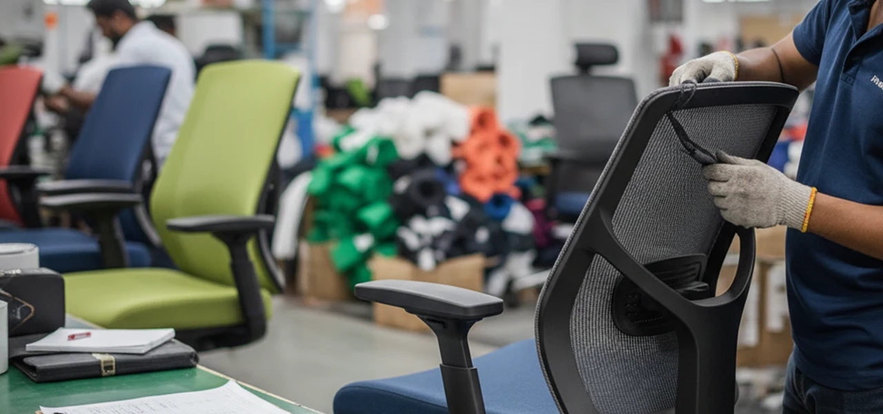 Ergonomic office chairs made by top Indian furniture manufacturer